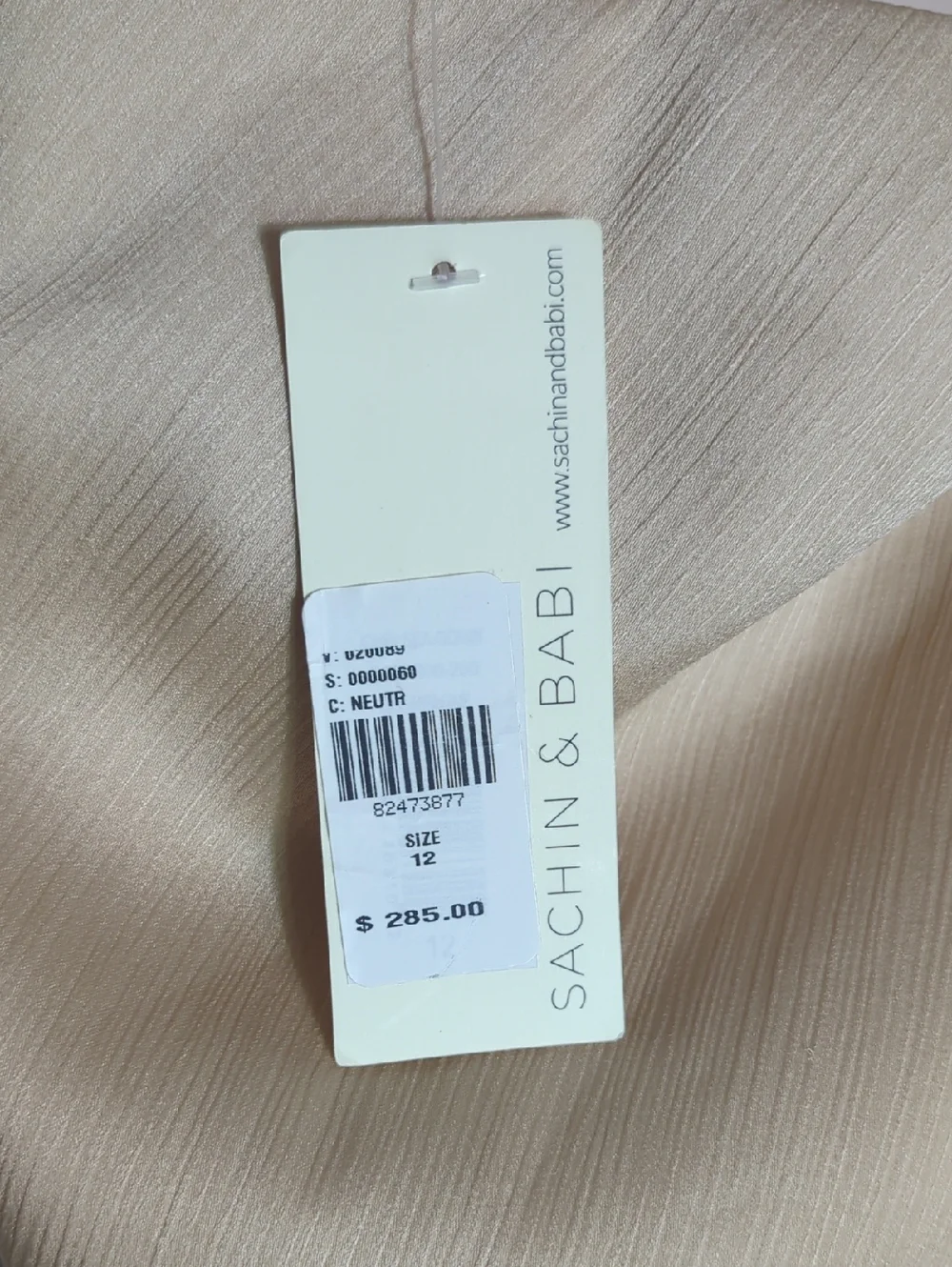 Sachin‎ & Babi Womens Dress NWT Chelsea One-Shoulder Georgette Bias Gown Size 12